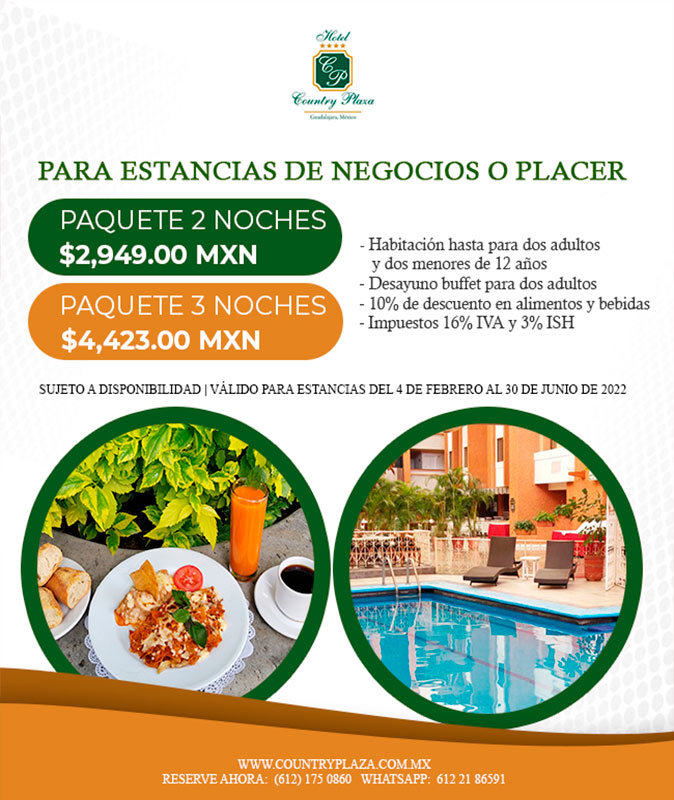 Ofertas Hospedaje Hotel Country Plaza